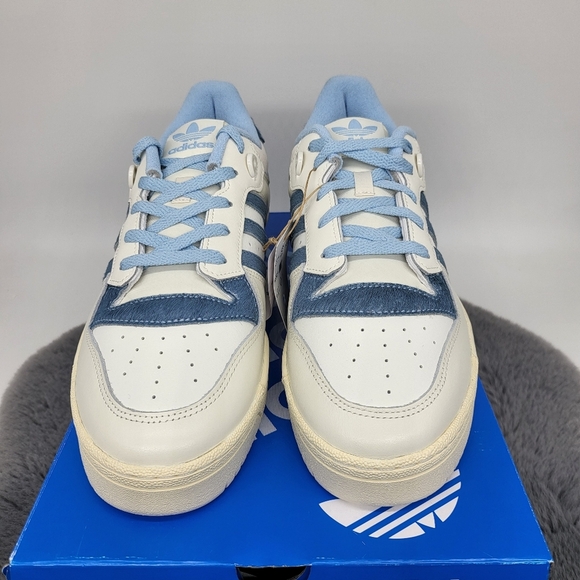 New Adidas Rivalry Low 86 'Off White Clear Sky Pony-Hair' Men's Shoes Size 11 - Picture 2 of 8